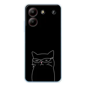 Чохол з принтом «Байдужий кіт» для ZTE Blade A54