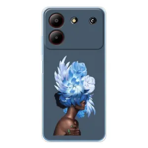 Чехлы (ART) Цветы на ZTE Blade A54 (VPrint) (Квіти на голові)
