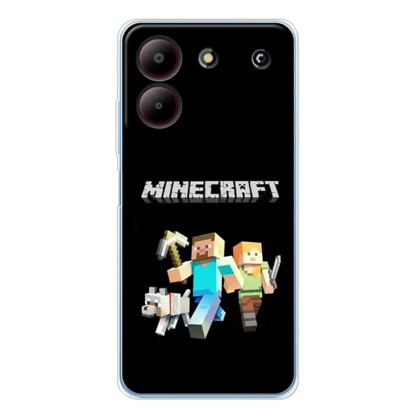 Чехол с принтом «герои Minecraft» для ZTE Blade A54