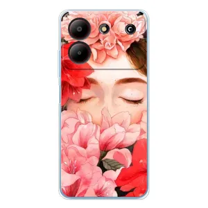 Чехлы (ART) Цветы на ZTE Blade A54 (VPrint) (Очі в квітах)