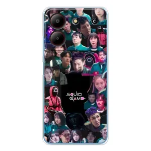 Чохол Гра в кальмара для ZTE Blade A54 (Колаж Гра кальмара)