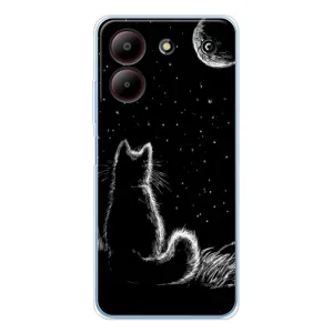 Чехол с принтом для ZTE Blade A54 (AlphaPrint) Модные коты