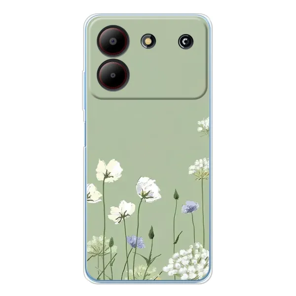 Чохол з принтом «Квіти на зеленому» для ZTE Blade A54