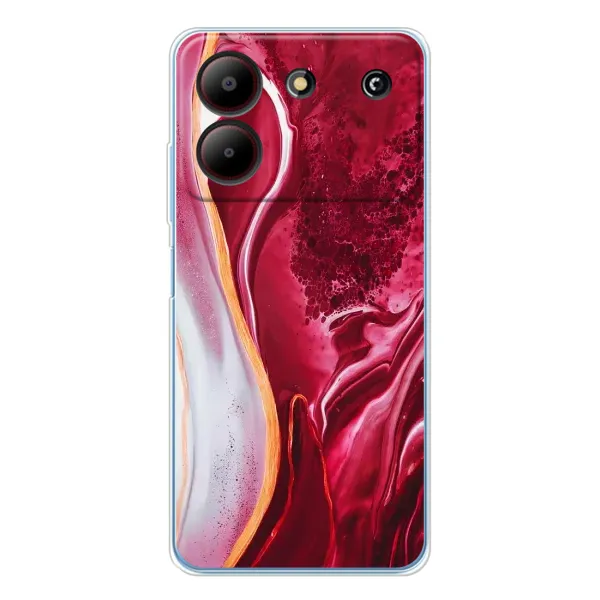 Чохол з принтом «Мрамор червоний» для ZTE Blade A54 Чохол з принтом «Мрамор червоний» для ZTE Blade A54