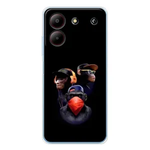 Чехол с Обезьянами ZTE Blade A54 - (AlphaPrint)