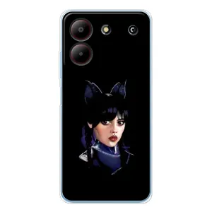 Чохли Венсдей на ZTE Blade A54 Уенсдей (AlphaPrint) (серйозна Венздей)