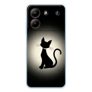 Чохол з принтом «Силует котика» для ZTE Blade A54