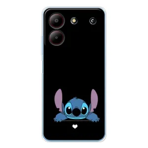 Чохол з принтом Стіч на ZTE Blade A54 (Стіч на чорному)