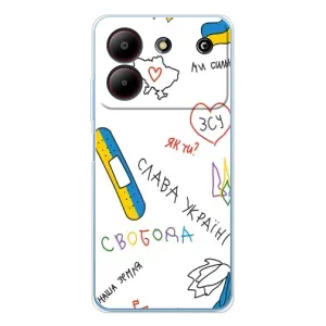 Чохли (Доброго вечора, ми за України) для ZTE Блейд А54 (AlphaPrint) (Стикер)