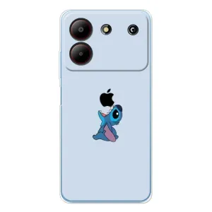 Чохол з принтом Стіч на ZTE Blade A54 (Stitch apple)