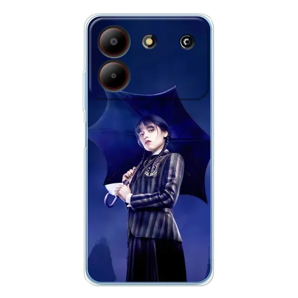 Чехол с принтом «Уэнздей с зонтом» для ZTE Blade A54