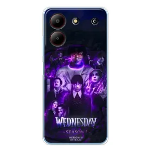 Чохол з дизайном Венздей 2 на ZTE Blade A54 (Фіолетова магія Венздей)