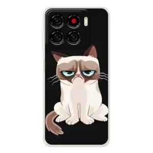 Чехол с принтом для ZTE Blade A56 (AlphaPrint) Модные коты