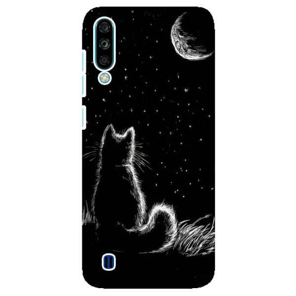 Чехол с принтом «Котик и луна» для ZTE Blade A7 (2020)