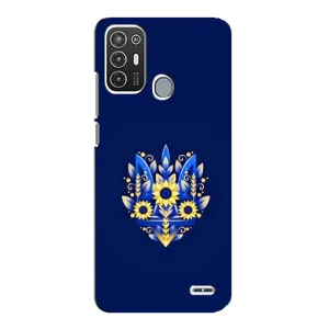 Чохли для ZTE Blade A72 Укр. Символіка (AlphaPrint) (Квітковий Герб)