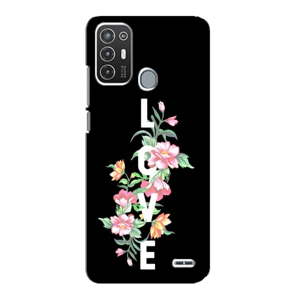 Чехол с принтом «Цветы LOVE» для ZTE Blade A72