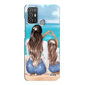 Чохол з друком для ZTE Blade A72 - (Мама з дитинкою) (AlphaPrint)