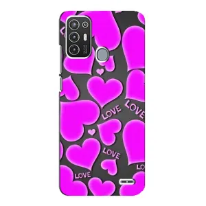 Чехлы для любимой на ЗТЕ Блейд А72 (VPrint) (Pink hearts)