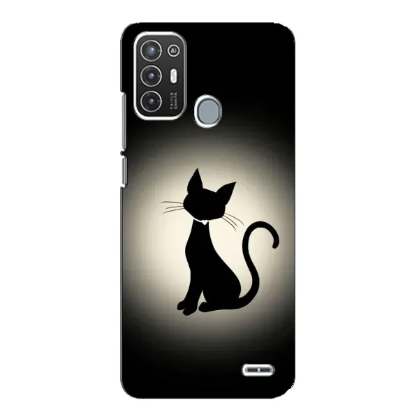 Чохол з принтом «Силует котика» для ZTE Blade A72 Чохол з принтом «Силует котика» для ZTE Blade A72