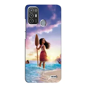 Чохол з мультфільмом Ваяна ZTE Blade A72 (Моана з веслом)