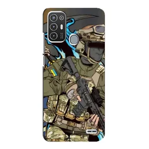 Чехлы с картинкой ЗСУ для ZTE Blade A72 (AlphaPrint) (Воїн ЗСУ)