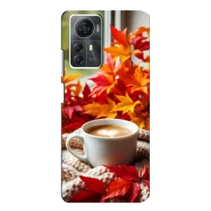 Чехол с принтом «Кофе и листья» для ZTE Blade A72s