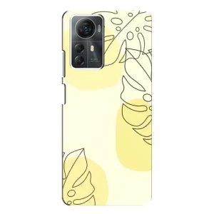 Силконовий чохол з принтом в квітах на ZTE Blade A72s (Жовта монстера арт)