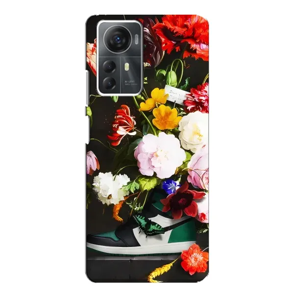 Чохол з принтом «Nike цветы» для ZTE Blade A72s