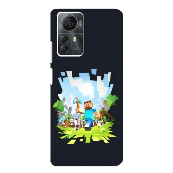 Чохол з принтом «персонажі Minecraft» для ZTE Blade A72s
