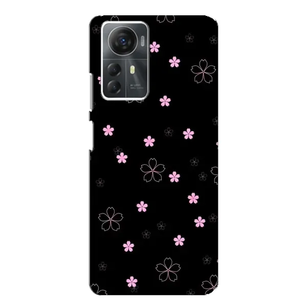 Чохол з принтом «Рожеві квіти на чорному» для ZTE Blade A72s Чохол з принтом «Рожеві квіти на чорному» для ZTE Blade A72s