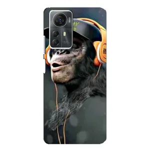 Чохол з Мавпами ZTE Blade A72s - (AlphaPrint) (В навушниках)