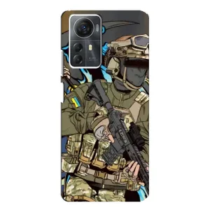 Чехлы с картинкой ЗСУ для ZTE Blade A72s (AlphaPrint) (Воин ВСУ)