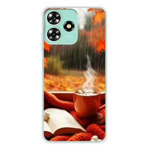 Чохол з принтом «Кава і дощ» для ZTE Blade A73