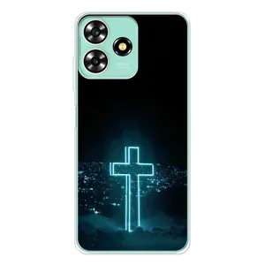 Християнські Чохли для ZTE Blade A73 (AlphaPrint) (Хрест і місто)