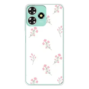 Чохол з квітковим принтом на ZTE Blade А73 (Рожеві квіти)