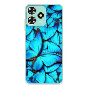 Чохол з принтом для ZTE Blade А73 - (Прикольні) (AlphaPrint) (Сині метелики)