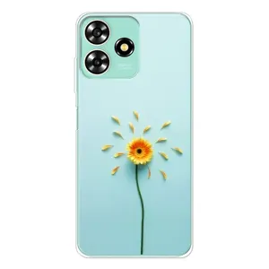 Чохли з квітами для ZTE Blade A73 (VPrint) (Жовта квітка)