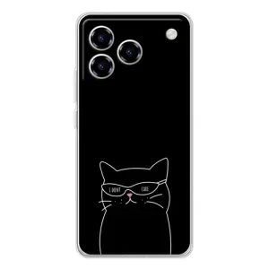 Чехол с принтом «Равнодушный кот» для ZTE Blade A76