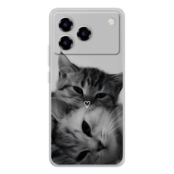 Чехол с принтом «Пара котов» для ZTE Blade A76 Чехол с принтом «Пара котов» для ZTE Blade A76