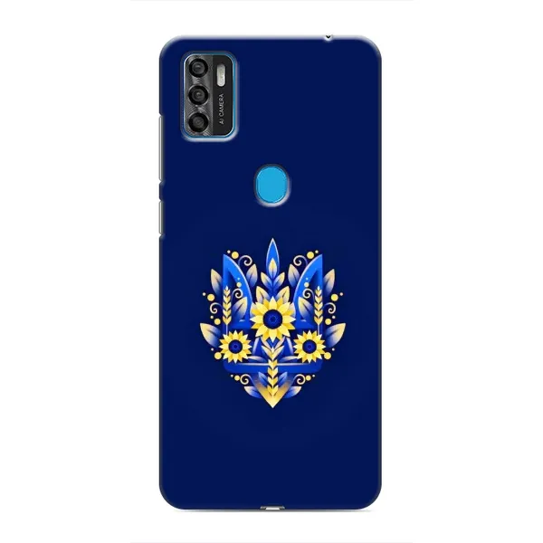 Чехол с принтом «Цветочный Герб» для ZTE Blade A7s 2020