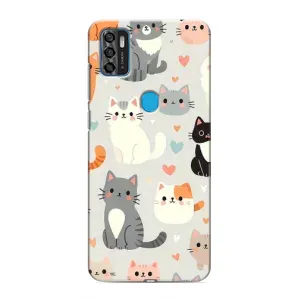 Чохол з малюнком кіт на ZTE Blade A7s 2020 (Колаж котів)