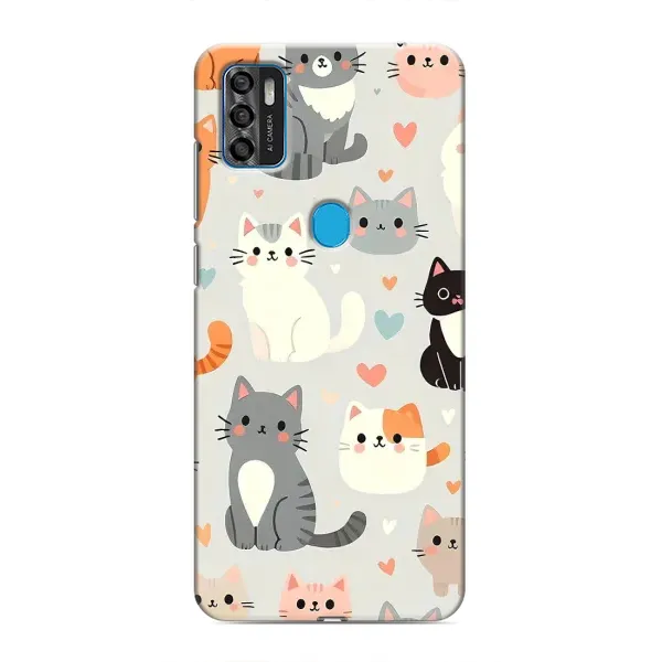 Чохол з принтом «Колаж котів» для ZTE Blade A7s 2020
