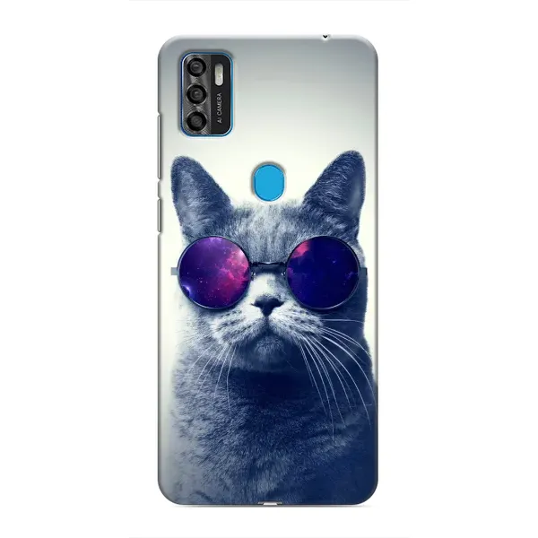 Чехол с принтом «Стильный кот» для ZTE Blade A7s 2020
