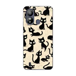 Чохол з малюнком кіт на ZTE Blade L220 (Чорні коти)