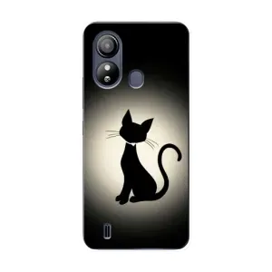 Чохол з принтом для ZTE Blade L220 (AlphaPrint) Модні коти (Силует котика)