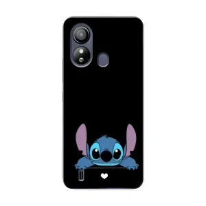Чехол с принтом Стич на ZTE Blade L220 (Стич на черном)