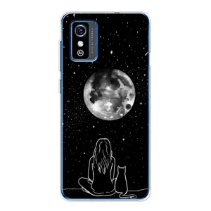 Чохол з малюнком кіт на ZTE Blade L9 (Дівчина з котом)