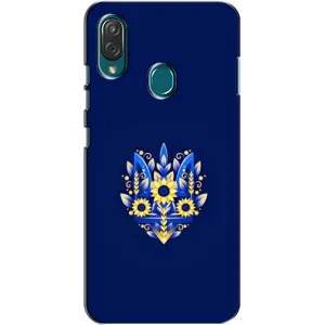 Чехлы для ZTE Blade V10 Vita Укр. Символика (AlphaPrint) (Цветочный Герб)