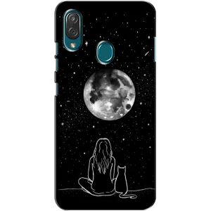 Чохол з малюнком кіт на ZTE Blade V10 Vita (Дівчина з котом)