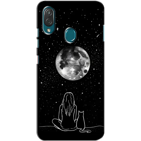 Чохол з принтом «Дівчина з котом» для ZTE Blade V10 Vita